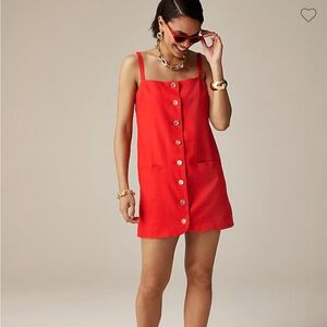 Brand new red linen dress.